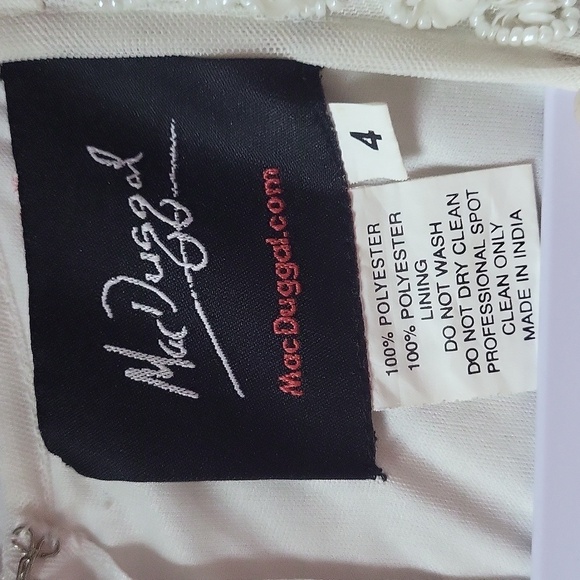 Macduggal 10748 White beaded Gown 4 NWT could use for a wedding gown - Picture 8 of 8